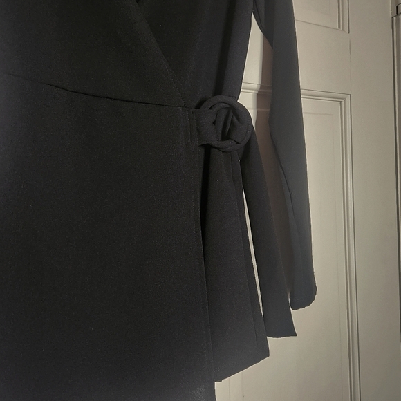 Small Forever21 Black Tie Waist Romper - Picture 4 of 8